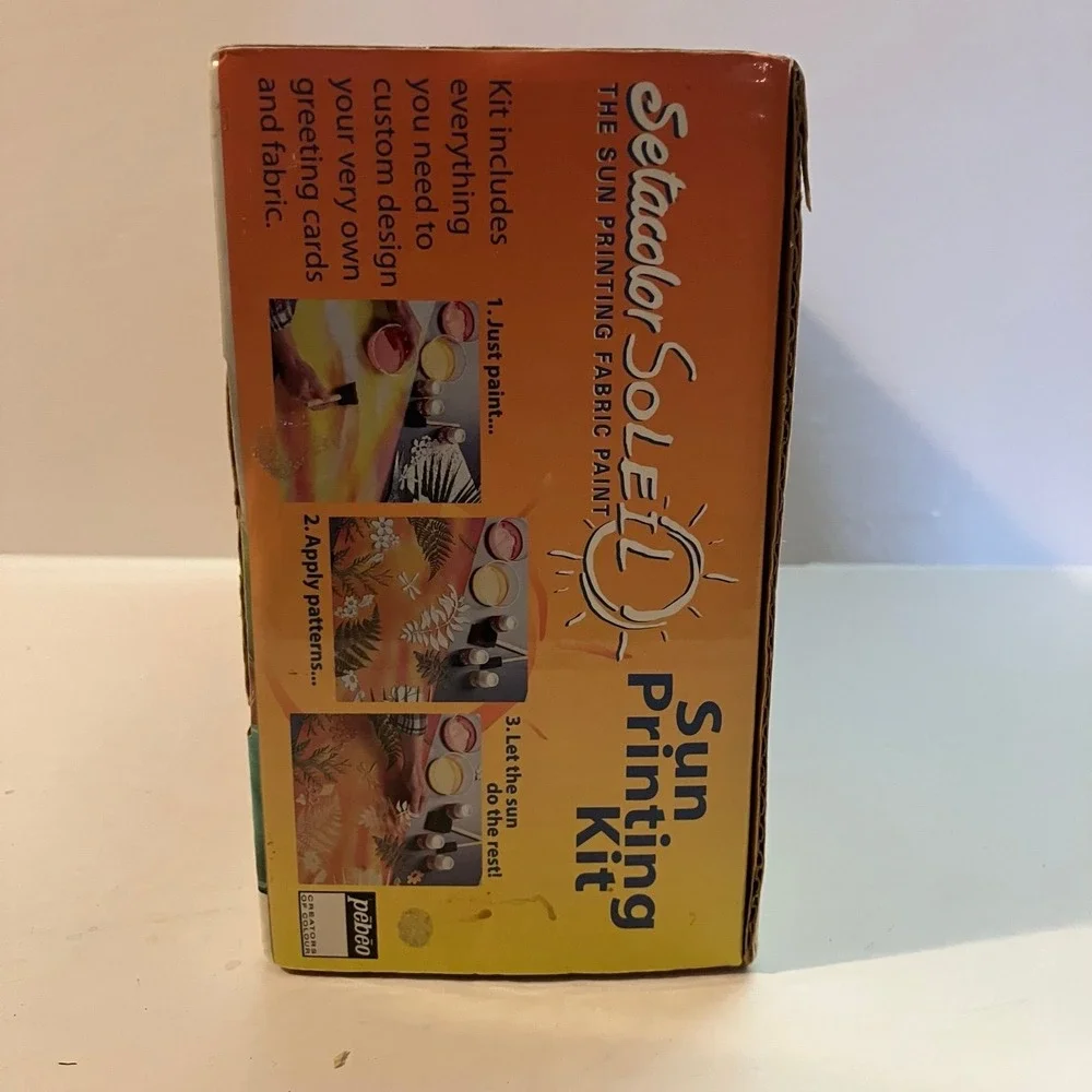 Pebeo Setacolor Soleil Sun Printing Fabric Art Paint Kit Open Box